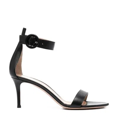 GIANVITO ROSSI PORTOFINO 70MM LEATHER SANDALS