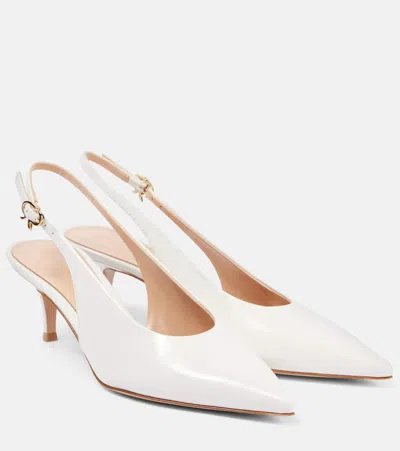 GIANVITO ROSSI ROBBIE SLING 55 LEATHER SLINGBACK PUMPS