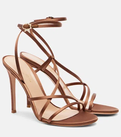 GIANVITO ROSSI 105 SATIN CRÊPE SANDALS