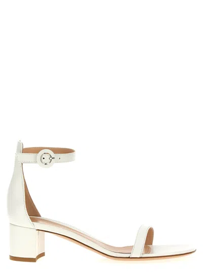 GIANVITO ROSSI WOMEN WHITE ANKLE STRAP HEELS, 7.5 LUXURY PUMPS & HEELS FOR WOMEN DARVEYS