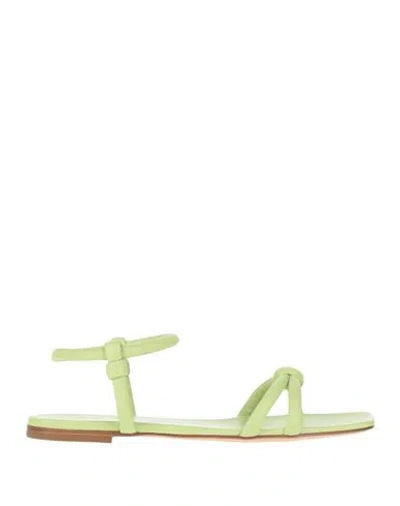 GIANVITO ROSSI GIANVITO ROSSI WOMAN SANDALS GREEN SIZE 8 LEATHER