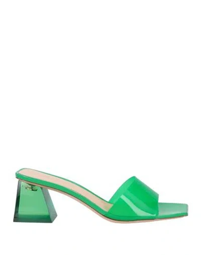 GIANVITO ROSSI GIANVITO ROSSI WOMAN SANDALS GREEN SIZE 8 THERMOPLASTIC POLYURETHANE