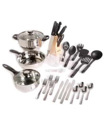 GIBSON HOME GIBSON HOME TOTAL KITCHEN LYBRA 32PC COOKWARE COMBO SET