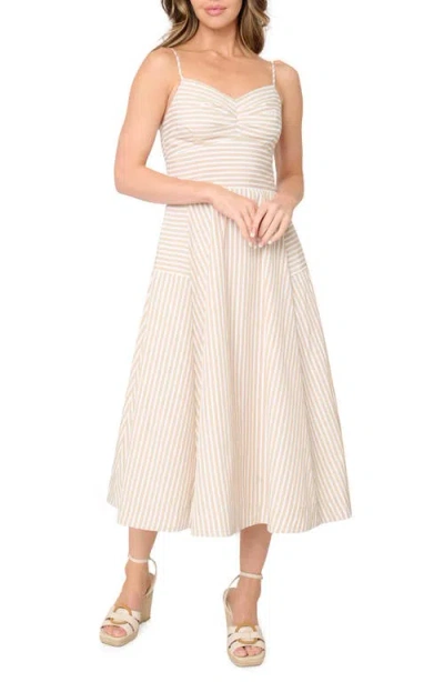 GIBSONLOOK GIBSONLOOK AMANDA STRIPE COTTON BLEND POPLIN SUNDRESS