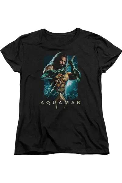 GILDAN AQUAMAN MOVIE TRIDENT SHORT SLEEVE WOMEN´S TEE / T-SHIRT