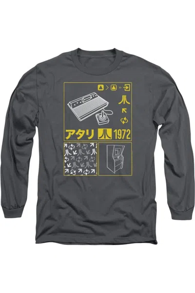 GILDAN ATARI KANJI SQUARES LONG SLEEVE ADULT TEE / T-SHIRT