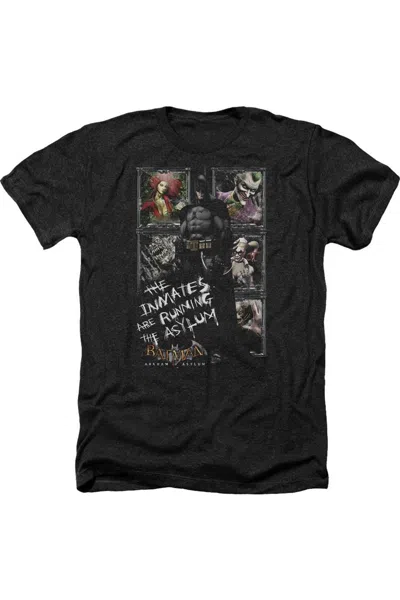 GILDAN BATMAN ARKHAM ASYLUM RUNNING THE ASYLUM ADULT HEATHER TEE / T-SHIRT