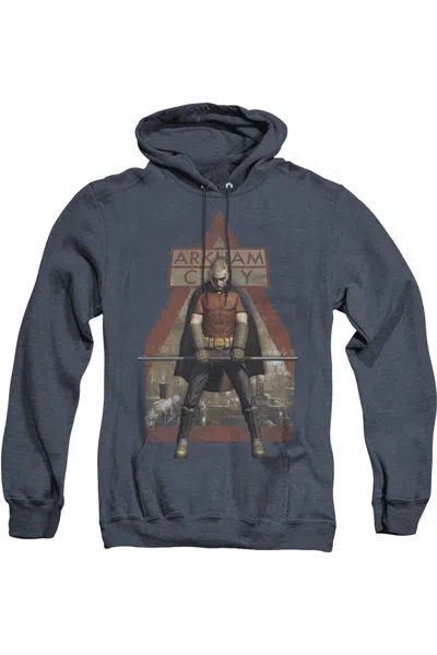 GILDAN BATMAN ARKHAM CITY ARKHAM ROBIN ADULT HEATHER HOODIE / HOODED SWEATSHIRT