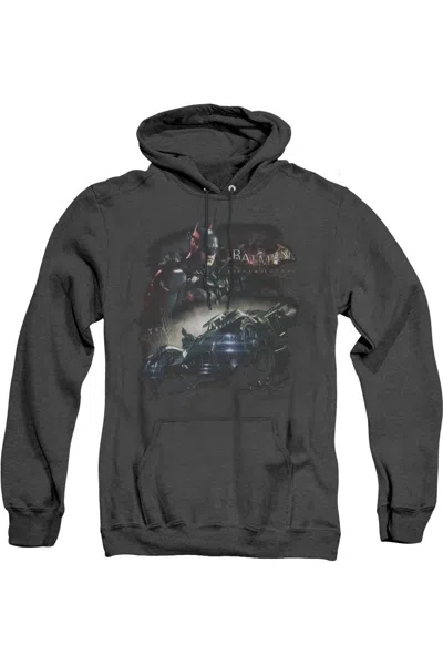 GILDAN BATMAN ARKHAM KNIGHT KNIGHT RIDER ADULT HEATHER HOODIE / HOODED SWEATSHIRT