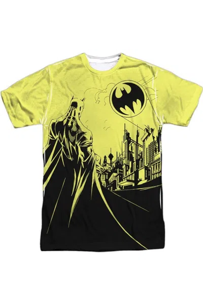 GILDAN BATMAN BAT SIGNAL SHORT SLEEVE ADULT 100% POLY CREW TEE / T-SHIRT