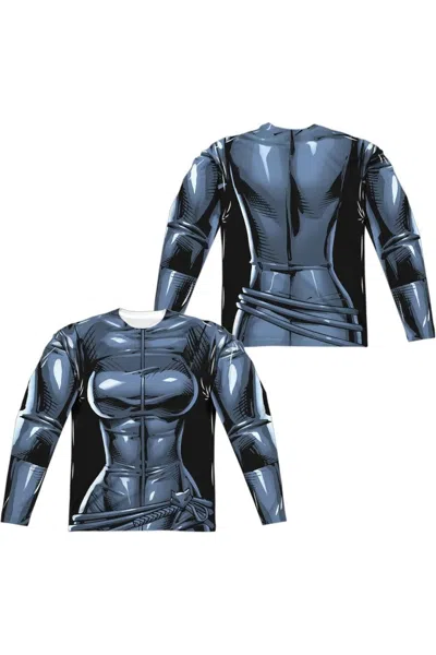 GILDAN BATMAN CATWOMAN UNIFORM (FRONT/BACK PRINT) LONG SLEEVE ADULT POLY CREW TEE / T-SHIRT