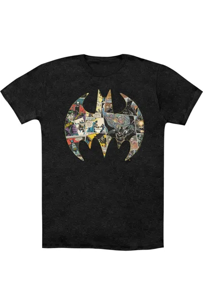 GILDAN BATMAN COLLAGE SHIELD ADULT HEATHER TEE / T-SHIRT