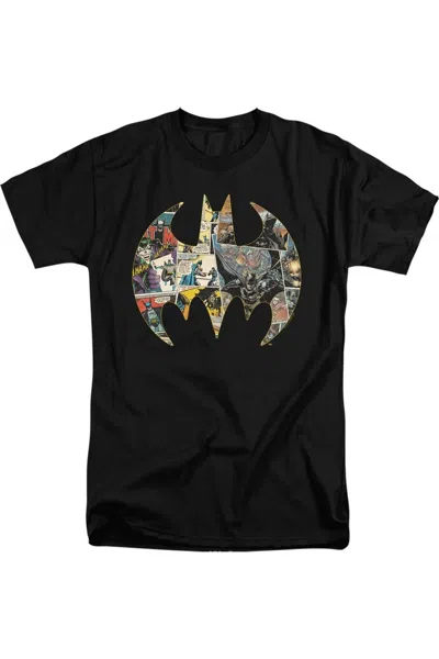 GILDAN BATMAN COLLAGE SHIELD SHORT SLEEVE ADULT TALL TEE / T-SHIRT