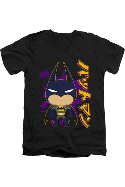 GILDAN BATMAN CUTE KANJI SHORT SLEEVE ADULT V NECK PREMIUM COTTON TEE / T-SHIRT