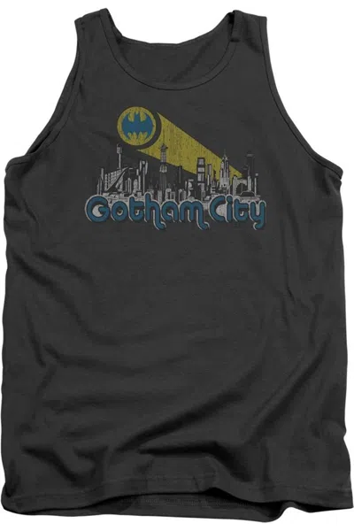 GILDAN BATMAN GOTHAM CITY DISTRESSED ADULT TANK TOP