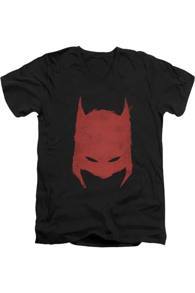 GILDAN BATMAN HACKED & SCRATCHED SHORT SLEEVE ADULT V NECK TEE / T-SHIRT