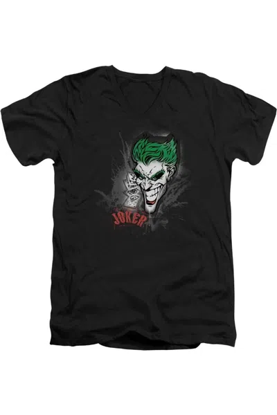 GILDAN BATMAN JOKER SPRAYS THE CITY SHORT SLEEVE ADULT V NECK TEE / T-SHIRT