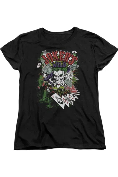 GILDAN BATMAN JOKERS WILD SHORT SLEEVE WOMENS TEE / T-SHIRT