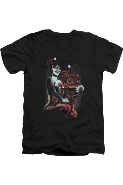 GILDAN BATMAN LAUGH IT UP SHORT SLEEVE ADULT V NECK PREMIUM COTTON TEE / T-SHIRT