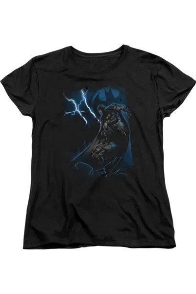 GILDAN BATMAN LIGHTNING STRIKES SHORT SLEEVE WOMENS TEE / T-SHIRT