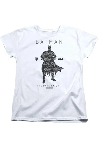 GILDAN BATMAN PAISLETY SILHOUETTE SHORT SLEEVE WOMENS TEE / T-SHIRT