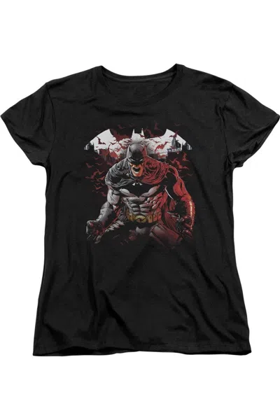 GILDAN BATMAN RAGING BAT SHORT SLEEVE WOMENS TEE / T-SHIRT