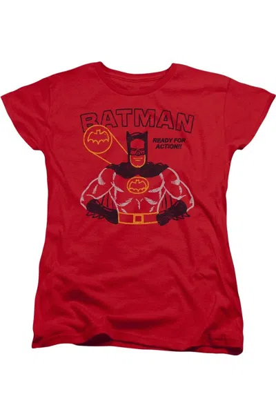 GILDAN BATMAN READY FOR ACTION SHORT SLEEVE WOMENS TEE / T-SHIRT