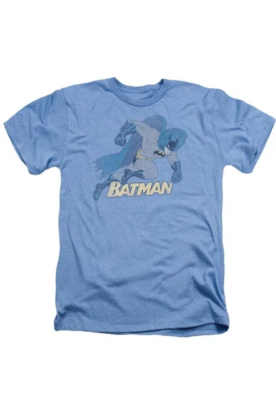GILDAN BATMAN RUNNING RETRO ADULT HEATHER TEE / T-SHIRT