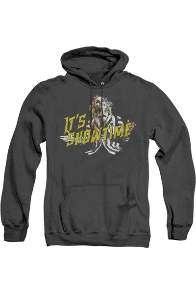 GILDAN BEETLEJUICE SHOWTIME ADULT HEATHER HOODIE / HOODED SWEATSHIRT