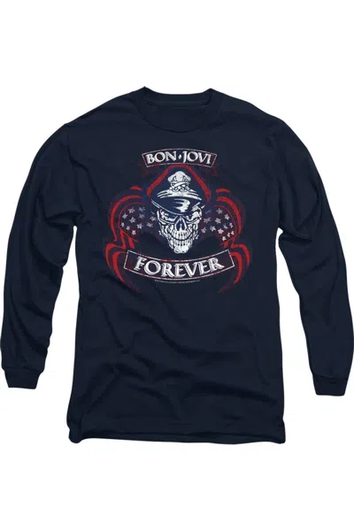 GILDAN BON JOVI FOREVER SKULL LONG SLEEVE ADULT TEE / T-SHIRT