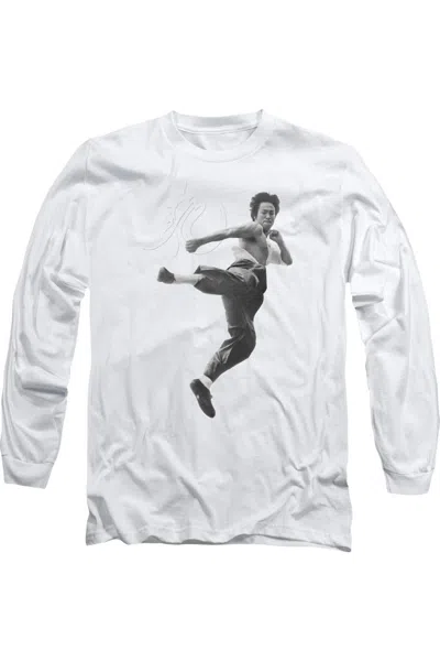 GILDAN BRUCE LEE FLYING KICK LONG SLEEVE ADULT TEE / T-SHIRT