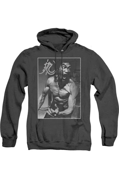 GILDAN BRUCE LEE FOCUSED RAGE ADULT HEATHER HOODIE