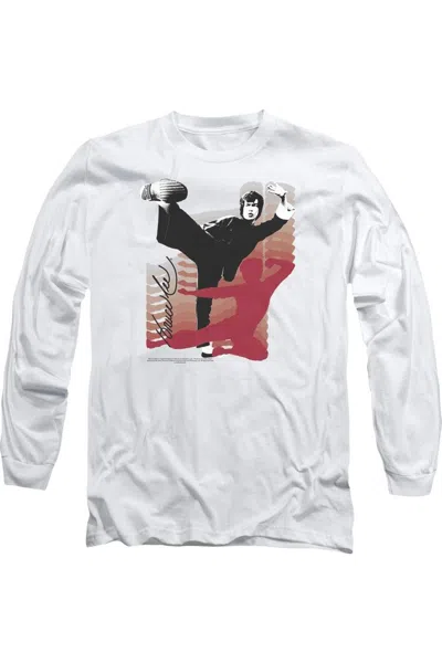 GILDAN BRUCE LEE KICK IT LONG SLEEVE ADULT TEE / T-SHIRT