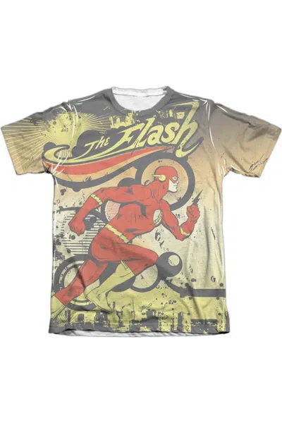 GILDAN DC COMICS FLASH JUST PASSING THROUGH ADULT 65/35 POLY/COTTON SHORT SLEEVE TEE / T-SHIRT