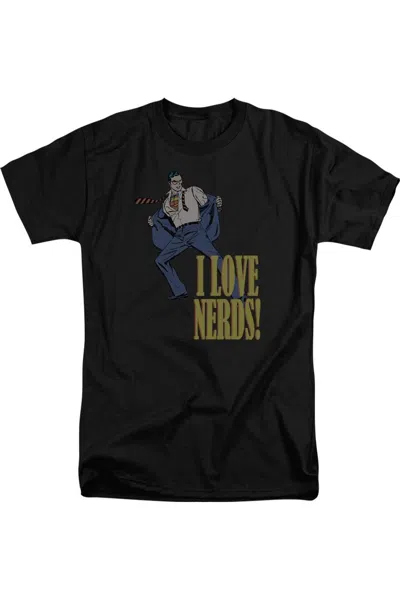 GILDAN DC COMICS I LOVE NERDS SHORT SLEEVE ADULT TALL TEE / T-SHIRT