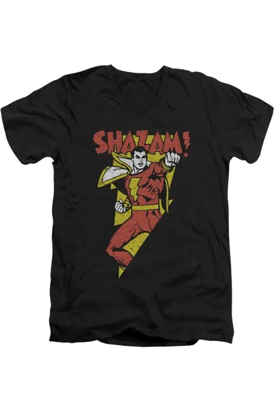 GILDAN DC COMICS IN BOLT SHORT SLEEVE ADULT V NECK PREMIUM COTTON TEE / T-SHIRT