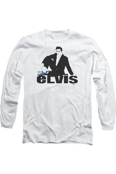 GILDAN ELVIS PRESLEY BLUE SUEDE LONG SLEEVE ADULT TEE / T-SHIRT