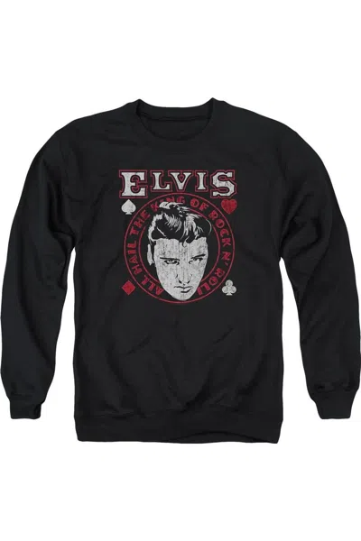 GILDAN ELVIS PRESLEY HAIL THE KING ADULT CREWNECK SWEATSHIRT