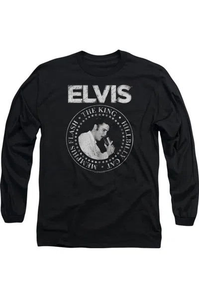 GILDAN ELVIS PRESLEY ROCK KING LONG SLEEVE ADULT TEE / T-SHIRT