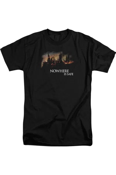 GILDAN HARRY POTTER BURNING HOGWARTS SHORT SLEEVE ADULT TALL TEE / T-SHIRT