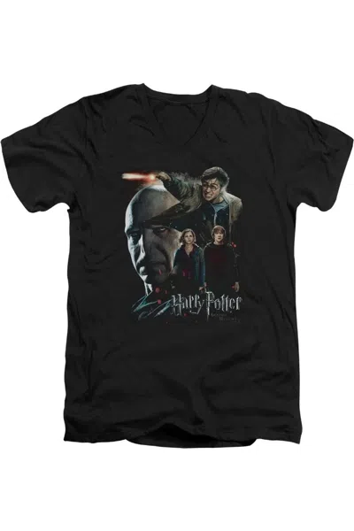 GILDAN HARRY POTTER FINAL FIGHT SHORT SLEEVE ADULT V NECK PREMIUM COTTON TEE / T-SHIRT