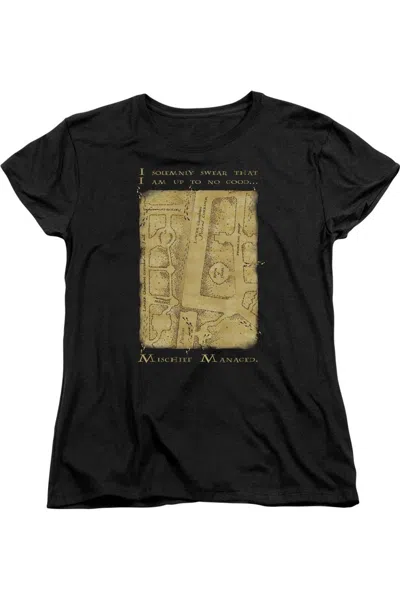 GILDAN HARRY POTTER MARAUDERS MAP INTERIOR WORDS SHORT SLEEVE WOMENS TEE / T-SHIRT