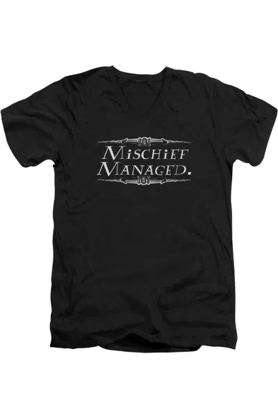 GILDAN HARRY POTTER MISCHIEF MANAGED SHORT SLEEVE ADULT V NECK PREMIUM COTTON TEE / T-SHIRT