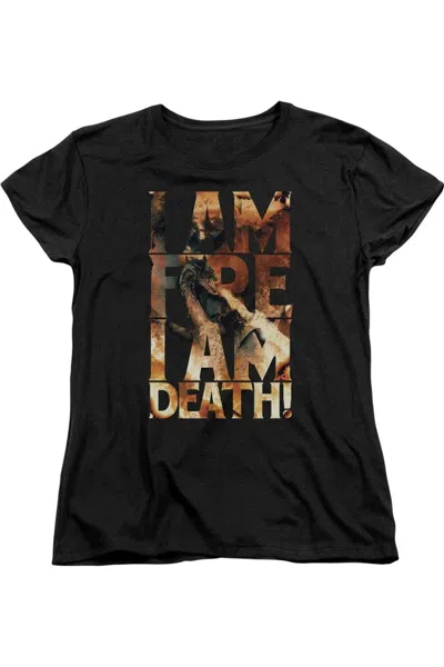 GILDAN HOBBIT I AM FIRE SHORT SLEEVE WOMENS TEE / T-SHIRT