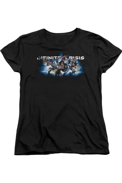 GILDAN INFINITE CRISIS IC BLUE SHORT SLEEVE WOMENS TEE / T-SHIRT