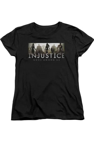 GILDAN INJUSTICE GODS AMONG US LOGO SHORT SLEEVE WOMENS TEE / T-SHIRT