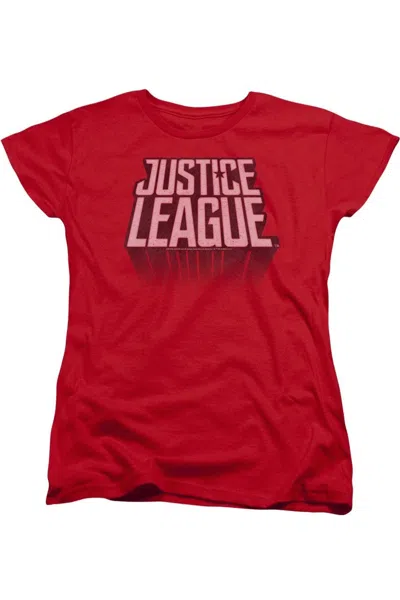GILDAN JUSTICE LEAGUE MOVIE LEAGUE DISTRESSED SHORT SLEEVE WOMENS TEE / T-SHIRT