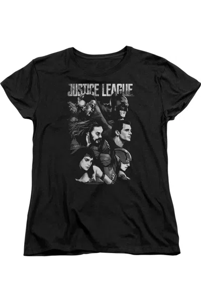 GILDAN JUSTICE LEAGUE MOVIE PUSHING FORWARD SHORT SLEEVE WOMENS TEE / T-SHIRT