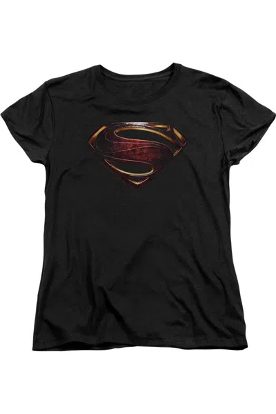 GILDAN JUSTICE LEAGUE MOVIE SUPERMAN LOGO SHORT SLEEVE WOMENS TEE / T-SHIRT
