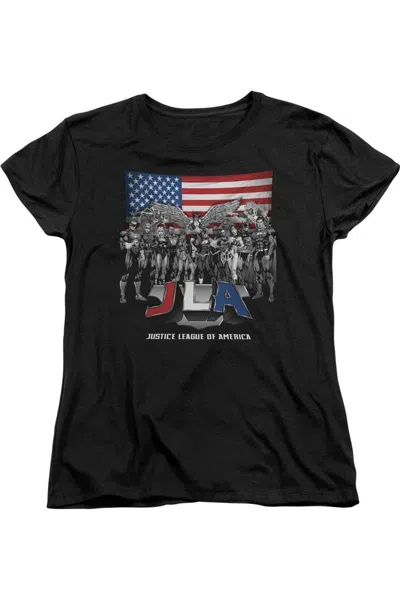 GILDAN JUSTICE LEAGUE OF AMERICA ALL AMERICAN LEAGUE SHORT SLEEVE WOMENS TEE / T-SHIRT